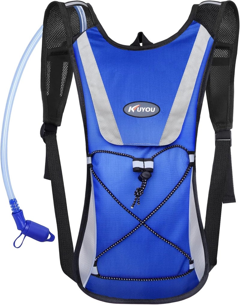 KUYOU Running Hydration Vest - Lightweight Insulated Hydration Backpack with 2L Water Bladder, Adjustable Chest Straps and Reflective Water Backpack for Trail Running Marathon Race Hiking Cycling - Image 1